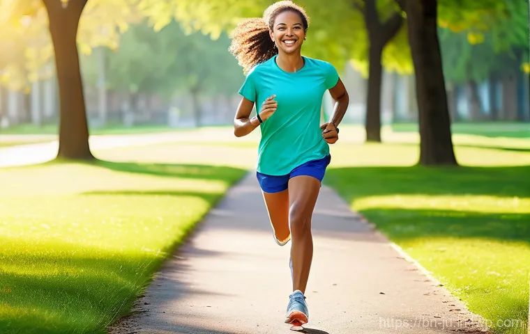 인공장기의 다양한 종류 및 기능 - **Prompt 1: Joyful Mobility with a Prosthetic Leg**
    "A young, active woman with a sleek, modern ...