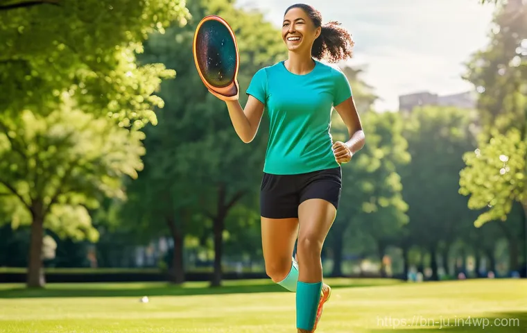 인공장기 기술과 생체 적합성 - **Prompt:** A vibrant, optimistic image featuring a young adult with an advanced bionic leg. The ind...