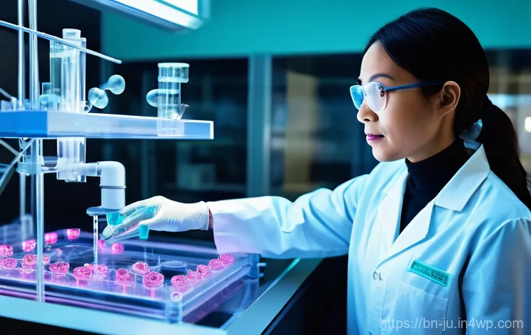 인공장기 기술과 생체 적합성 - **Prompt:** A vibrant, optimistic image featuring a young adult with an advanced bionic leg. The ind...